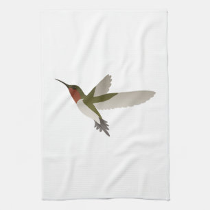 Ruby Throated Hummingbird Kitchen Towel