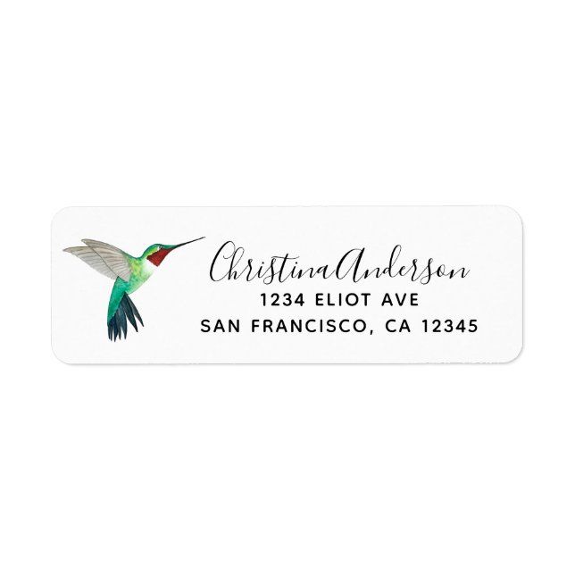Ruby-throated Hummingbird Label (Front)