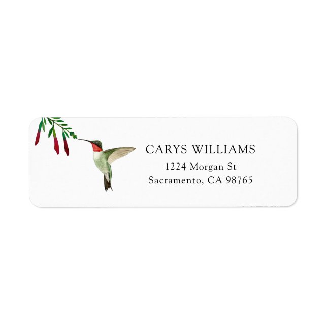 Ruby-throated Hummingbird Label (Front)