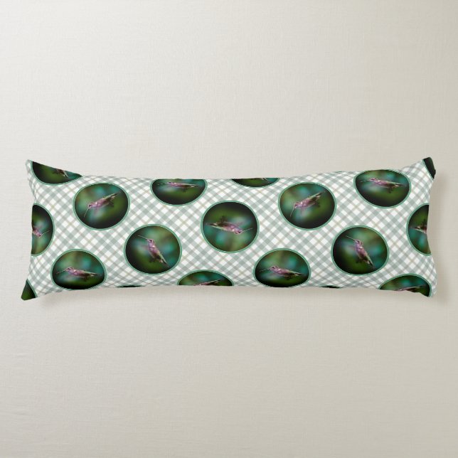 Ruby-throated Hummingbird Original Photograph Body Pillow (Front)