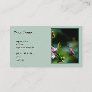 Ruby-throated Hummingbird - Original Photograph Business Card