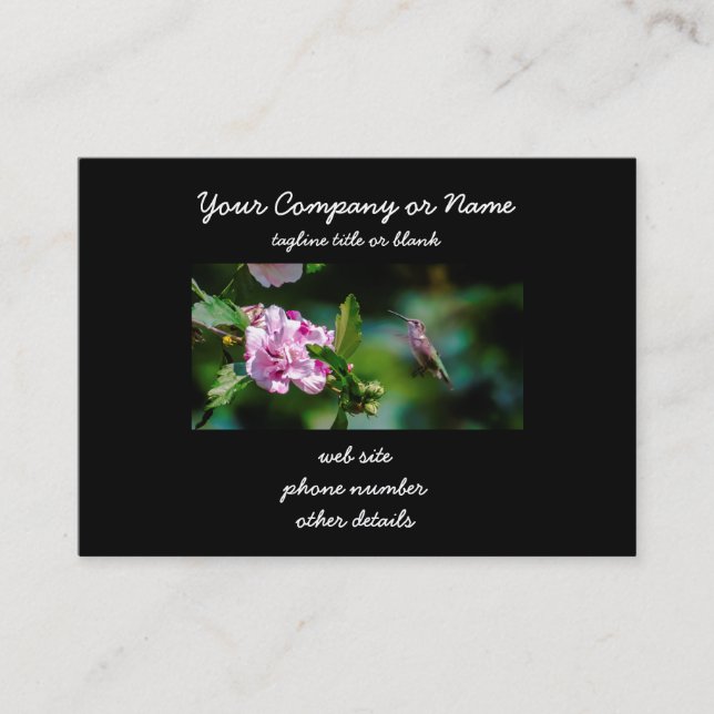 Ruby-throated Hummingbird - Original Photograph Business Card (Front)