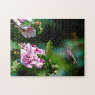Ruby-throated Hummingbird - Original Photograph Jigsaw Puzzle