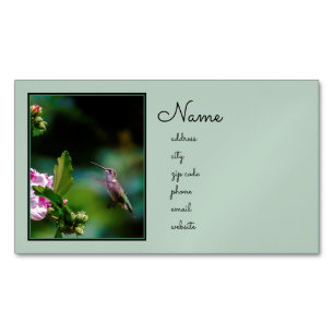 Ruby-throated Hummingbird - Original Photograph Magnetic Business Card