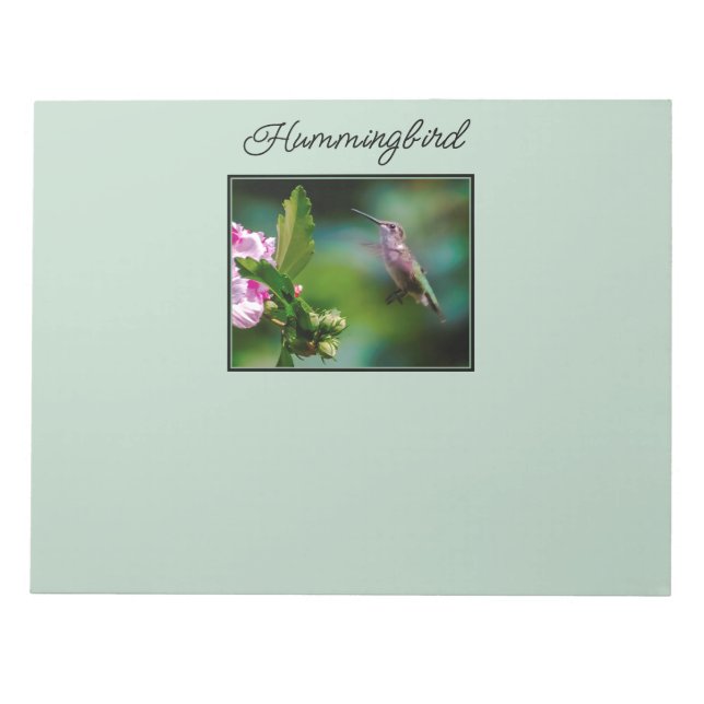 Ruby-throated Hummingbird - Original Photograph Notepad (Front)