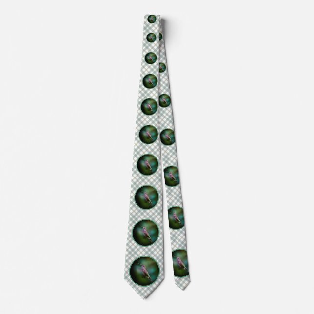 Ruby-throated Hummingbird - Original Photograph Tie (Front)