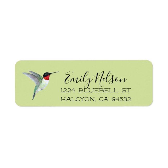 Ruby-throated Hummingbird Return Address (Front)