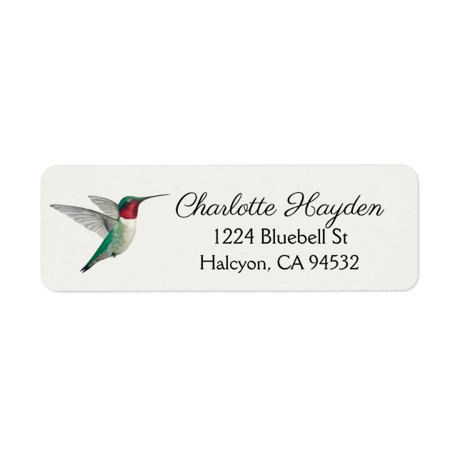 Ruby-throated Hummingbird Return Address (Front)
