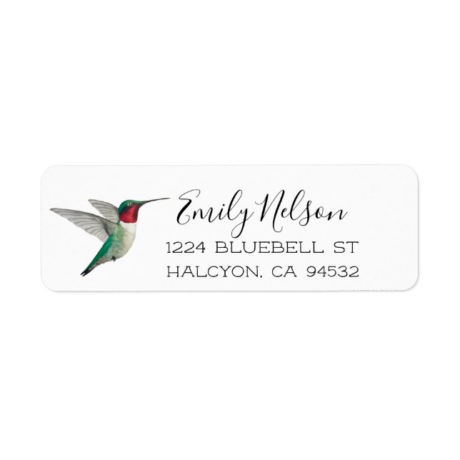 Ruby-throated Hummingbird Return Address (Front)