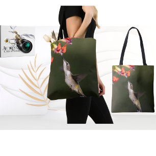 Ruby-Throated Hummingbird Tote Bag