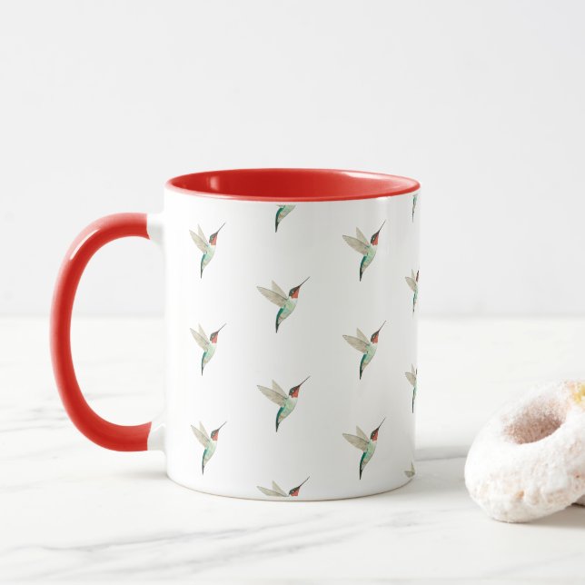 Ruby-throated Hummingbirds Mug (With Donut)