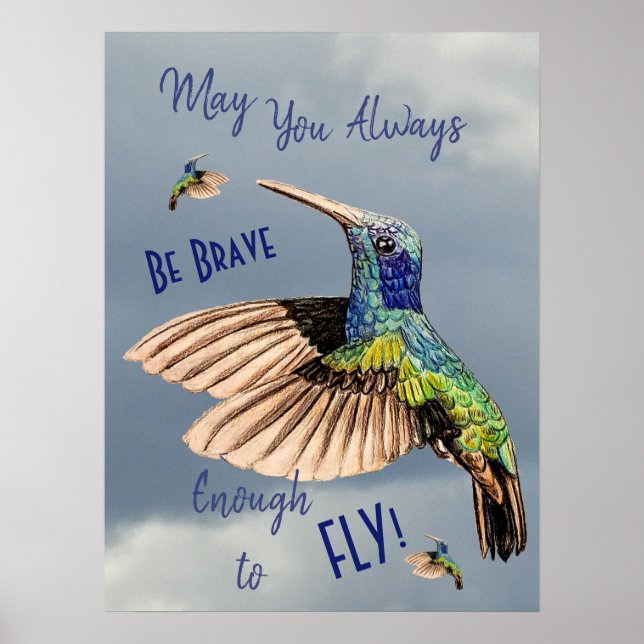 Ruby Toned Hummingbird  Poster (Front)