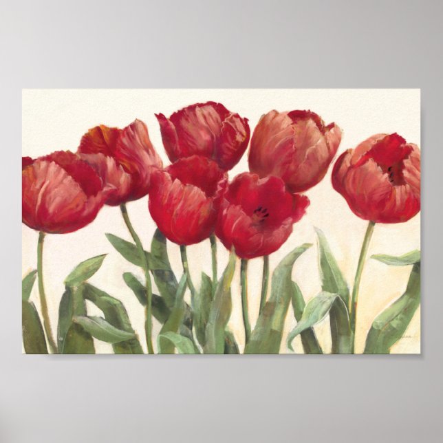 Ruby Tulips Poster (Front)