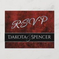 Ruby Wedding | RSVP Crimson Garnet Red and Black |