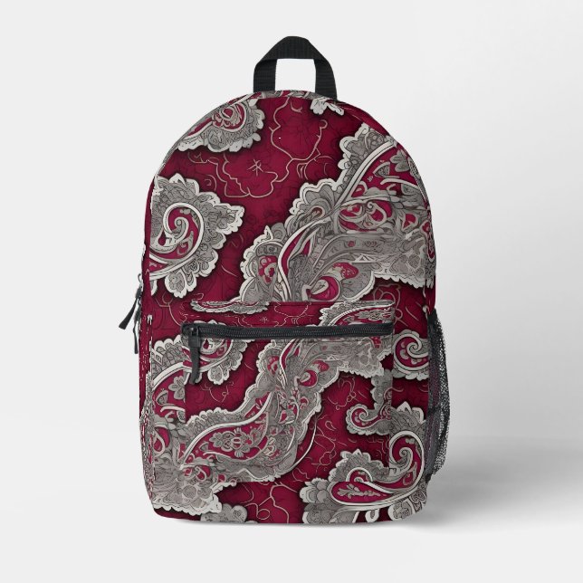"Ruby Whisper" Printed Backpack (Front)