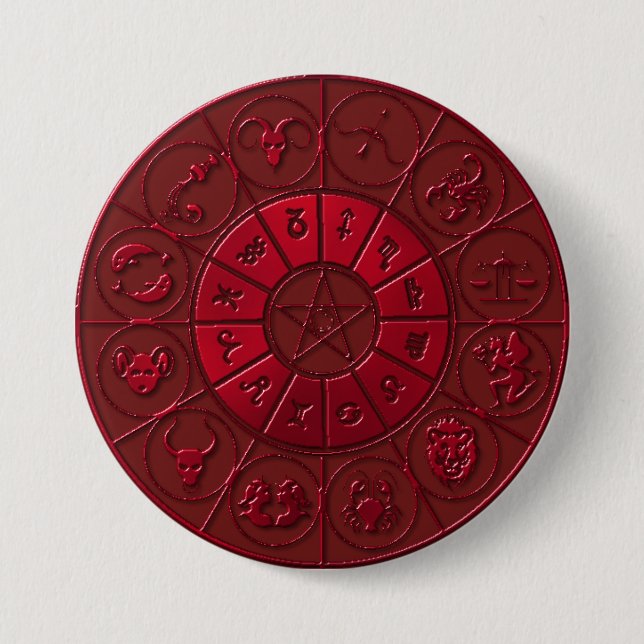 Ruby Zodiacal Button (Front)