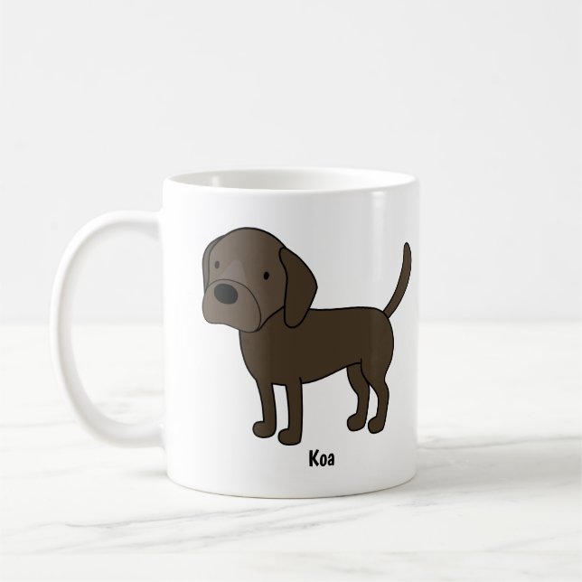 Rubyfornia Chocolate Lab Classic Mug (Left)
