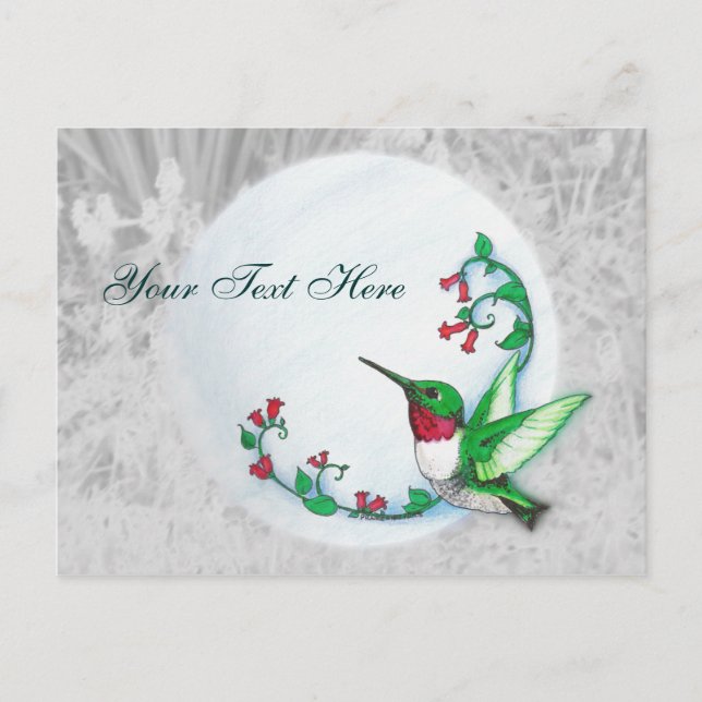 Rubythroated Hummingbird Postcard (Front)