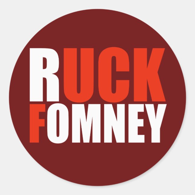 RUCK FOMNEY white Classic Round Sticker (Front)