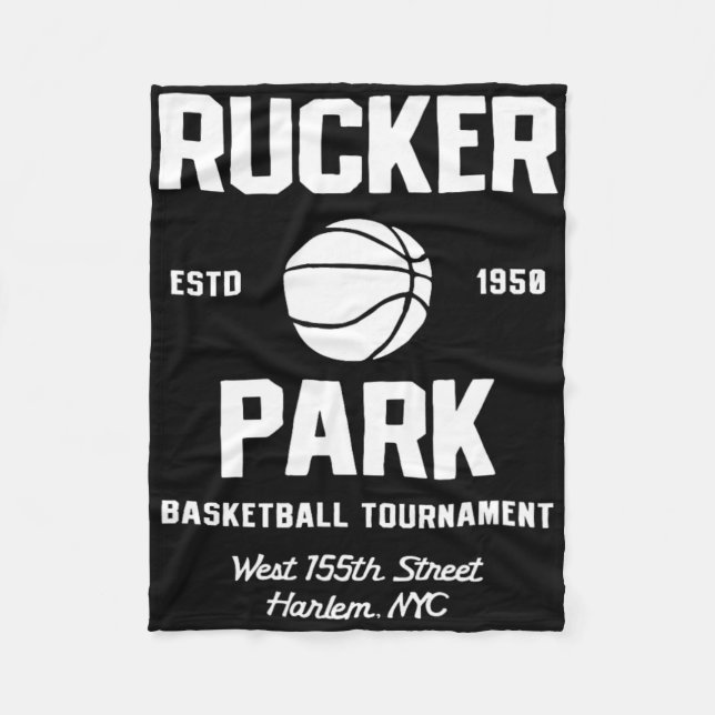 Rucker Park Sketll Tournament Harlem Nyc Streetll  Fleece Blanket (Front)