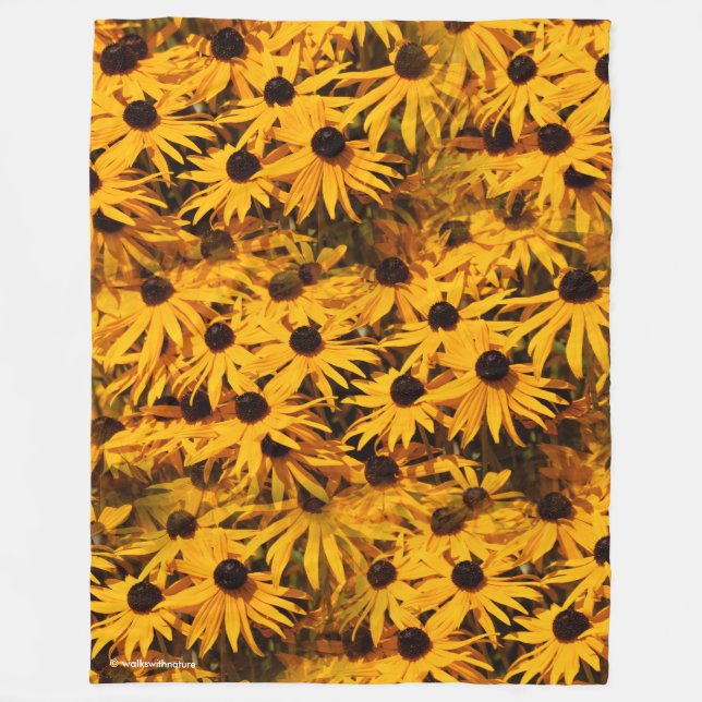 Rudbeckia Fulgida / Orange Coneflower Fleece Blanket (Front)