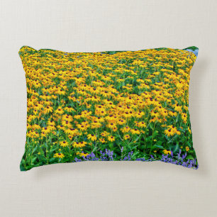 Rudbeckia Hirta And Lavender Decorative Pillow