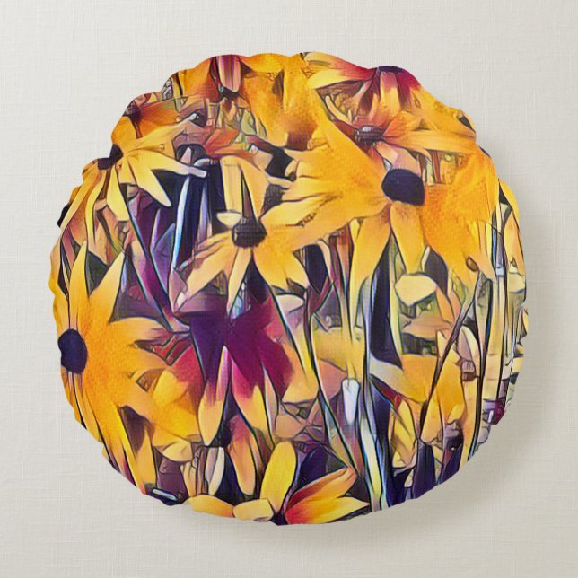 RUDBECKIAS ROUND PILLOW (Front)