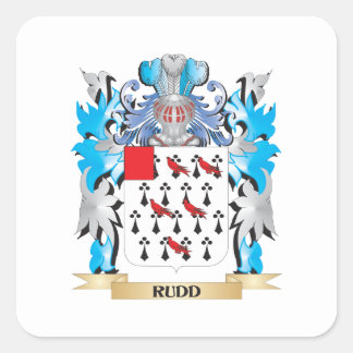 Rudd Coat of Arms - Family Crest Square Sticker