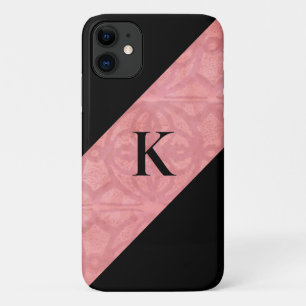 Ruddy Pink Batik And Black Letter iPhone 11 Case