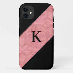 Ruddy Pink Batik And Black Letter iPhone 11 Case
