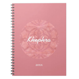 Ruddy Pink Batik Name and Year Notebook