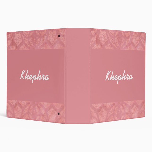 Ruddy Pink Batik Name Binder (Background)