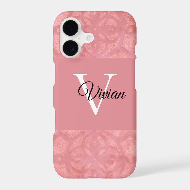 Ruddy Pink Batik Name Monogrammed (Back)