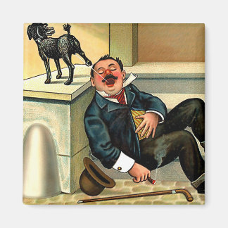 RUDE AWAKENING - Vintage Dog Art Magnet