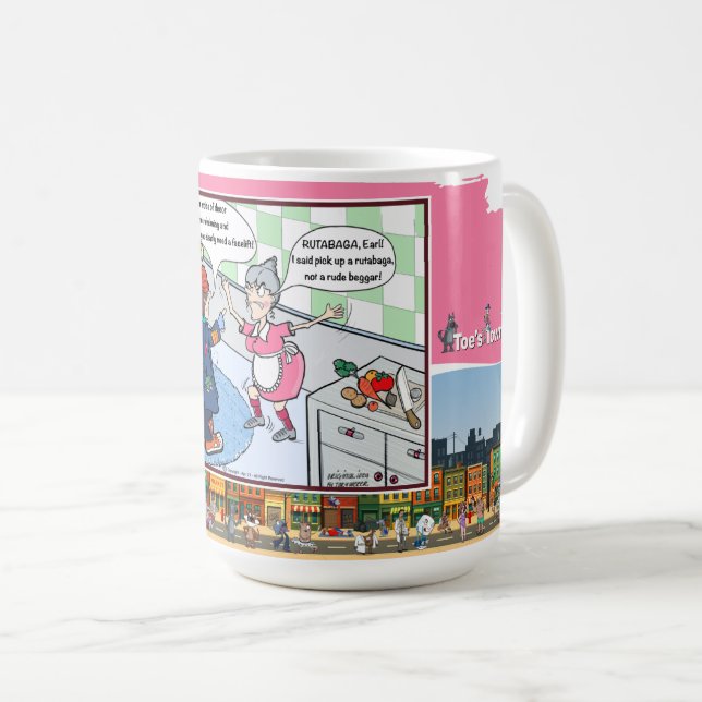 Rude Beggar | Literal Wordplay Humor Classic Coffee Mug (Front Right)