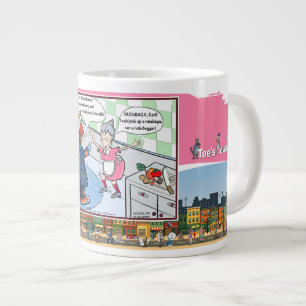 Rude Beggar   Literal Wordplay Humor Large Coffee Mug