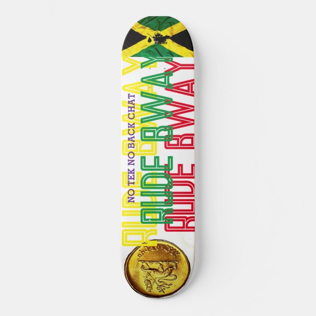 RUDE BWAY   OFFICIAL 8 1/4" Skateboard Deck (Front)