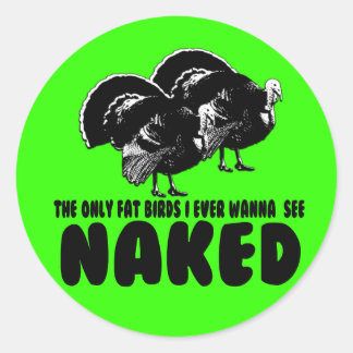 Rude chicken classic round sticker