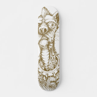 Rude Dog design on wood Skateboard