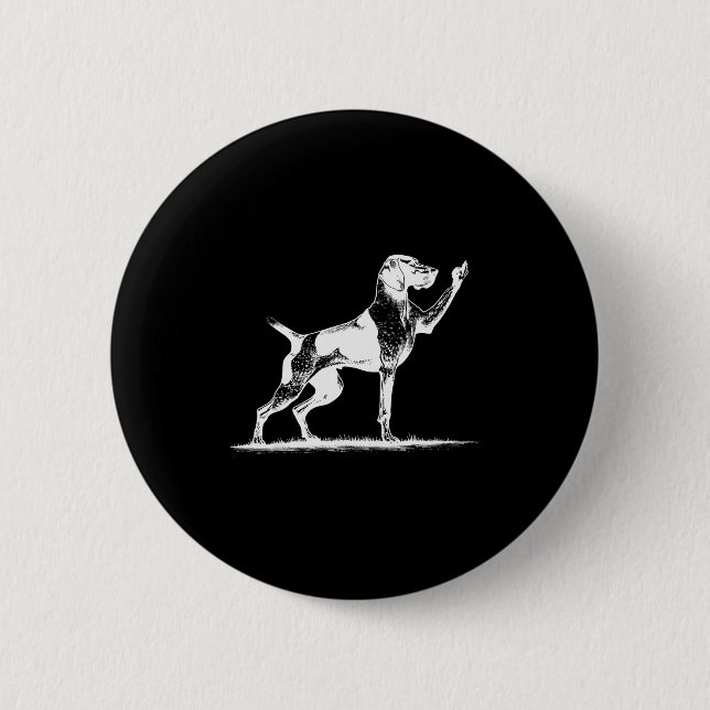 Rude Inter Dog Hole German Shorthaired Inter Dog  2 Inch Round Button (Front)