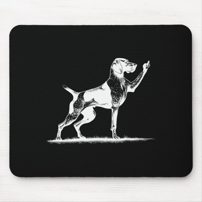 Rude Inter Dog Hole German Shorthaired Inter Dog  Mouse Pad (Front)
