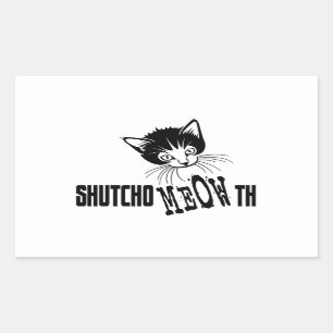 Rude Kitty - Shut Your Mouth Sticker