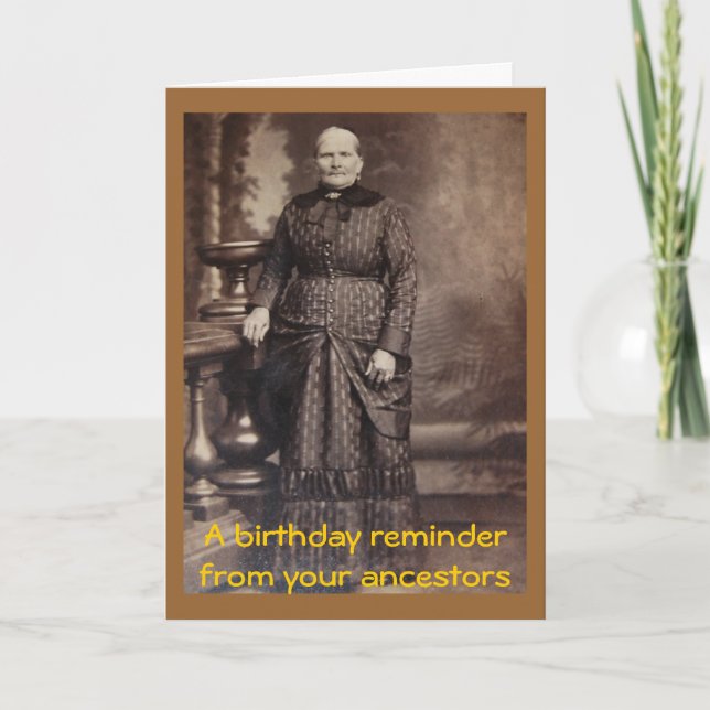 Rude Vintage Fun Happy Birthday Card (Front)