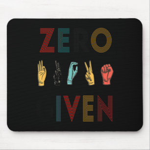 Rude Zero S Given Sign Language Asl Vintage Deaf Mouse Pad