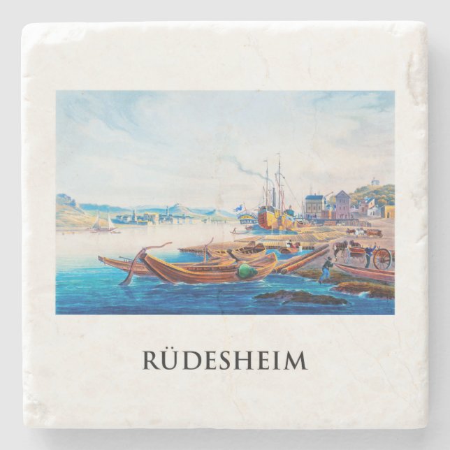 Rüdesheim, Germany 01B Stone Coaster (Front)