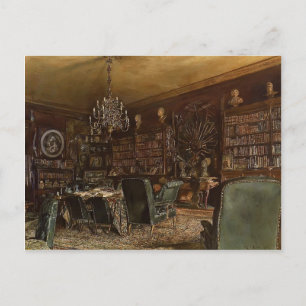 Rudolf Alt-Library of the Palais Lanckoronski Postcard