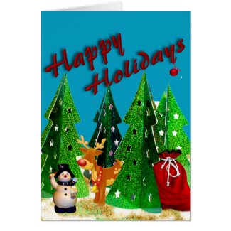 Rudolf and Frosty Happy Holidays