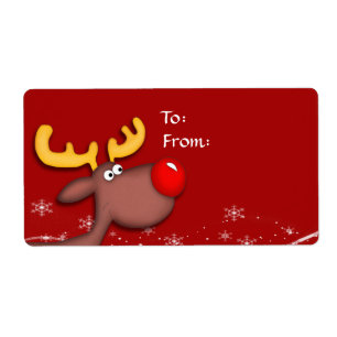 Rudolf Christmas Gift Tag