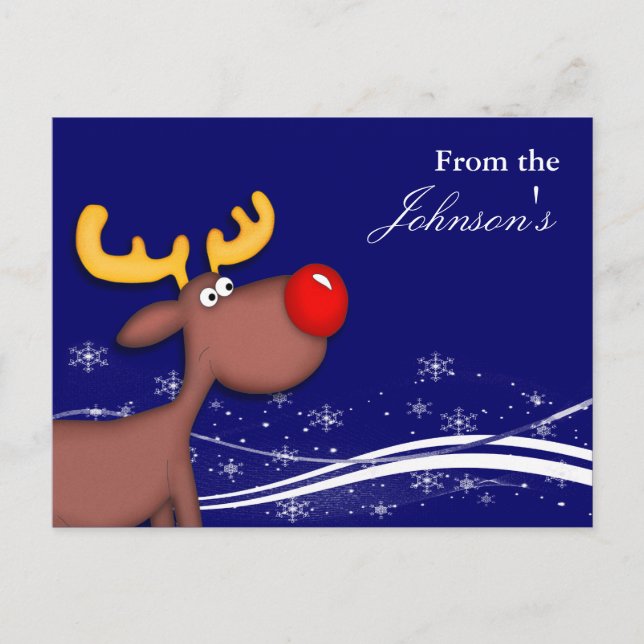 Rudolf Christmas Greeting Card (Front)