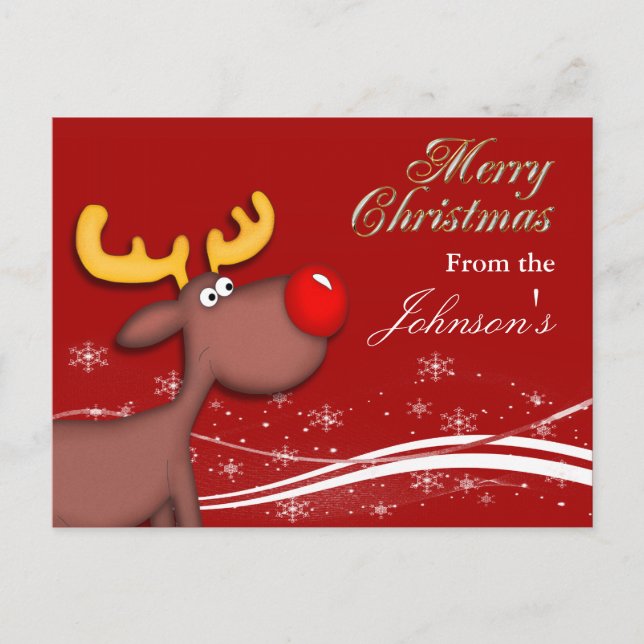 Rudolf Christmas Greeting Card (Front)